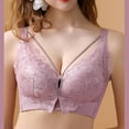 thumbnail image 4 of Bigersell Wireless Padded Bras for Women Clearance Women's+sports+bras Soft Bra Style B1979 V-Neck Lightly Lined Bras Hook and Eye Bra Closure Big Girls Size Full Support Bras for Women Pink XXL, 4 of 8