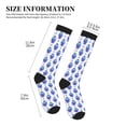 thumbnail image 2 of Lsque Winter Snowflake Skiing Skull Pattern Sport Compression Socks for Men & Women 15-20 mmHg Knee High Nurse Pregnant Running Medical and Travel Athletic, 2 of 6