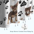 thumbnail image 6 of Chihuahua and Footprints Shower Curtain 84"x72" ,Bathroom Decorative Shower Curtains Set with 12 Hooks,Modern Waterproof Washable Shower Curtain, 6 of 6