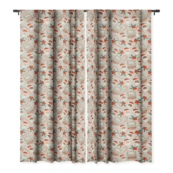 Society6 Dash And Ash Peppermint Mocha Single Panel Room Darkening Window Curtain 50" x 84"