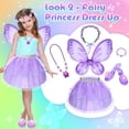 thumbnail image 3 of Conjunto de ropa de vestir con unicornio y princesa de flores para niñas, 3 of 7