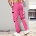 thumbnail image 4 of Men's Cargo Pants Elastic Waist Lightweight with Pockets for Hiking, 4 of 9