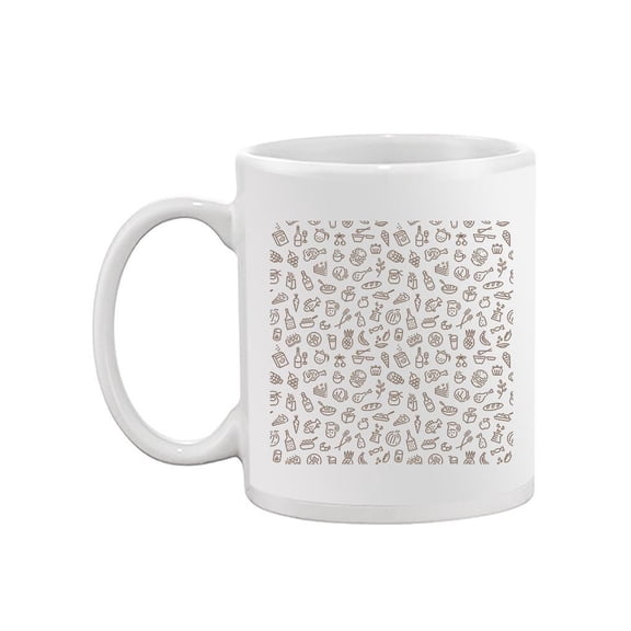 Black And White Doodles Mug Unisex's -Image by Shutterstock
