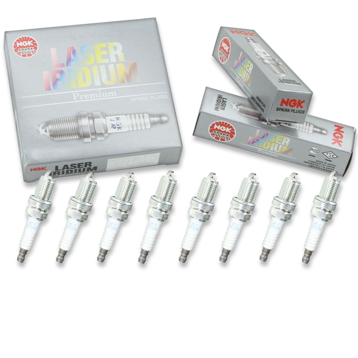 8 pc NGK 7866 Laser Iridium Spark Plugs for 4503 4550157 4701 AJ84575 C2A1535 IK16TT LR005253 PK16TT Ignition Wire Secondary Fits select: 2005-2009 LAND ROVER LR3