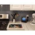 thumbnail image 2 of Old English Sheepdog Cozy Christmas Glass Cutting Board Large 12 in x 15 in, 2 of 5