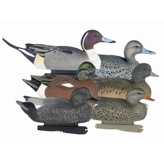GHG Decoy Systems Pro-Grade Puddler Duck Decoys, 6 Pack