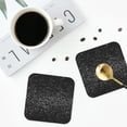 thumbnail image 4 of Lsque Black And White Dotted Pattern 4" Drink Coasters Set of 4, PVC Leather Absorbent Coasters, Table Coaster Set Decorative Coffee Cup Coasters Housewarming Gift -Square, 4 of 6