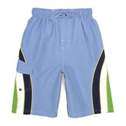 No Boundaries - Boy's Reverse Stripe Swim Trunks