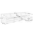 thumbnail image 3 of CKEASEAN 146.4" Oversized Modular Sectional Sofa 4-Seater with Back Cushions & Pull Out Storage Drawer Under Seat, Chenille L-Shaped Cloud Couch with 1 Movable Ottoman for Living Room, 3 of 8