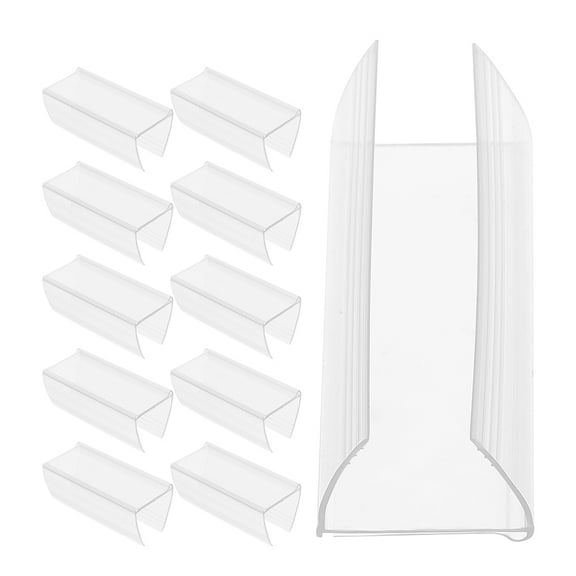 20 Pcs Shelf Label Holder Adwoa Tag Holders Bookshelf Labels for Library Show Rack Price Display Stand White Pvc