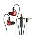 thumbnail image 1 of Cateissary Auriculares con cable 96dB 3,5mm Reducción de ruido Auriculares intrauditivos Interior Exterior Transmisión en vivo Grabación de voz Teléfono y Comunicación rojo 1.2 millones, 1 of 6
