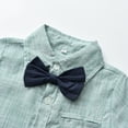 thumbnail image 6 of PINQI Toddler Clothing Sets Kids Boys Christmas Suit Long Sleeve Formal Dress Shirts Tops Suspenders Pants Child Kids Gentleman Outfits 2PCS Clothes(Green-B,6-12 Months, 6 of 6