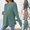Green, variant on Women Maternity Tops Solid Long Sleeve Crew Neck Ribbed Sweater Top with Side Buttons