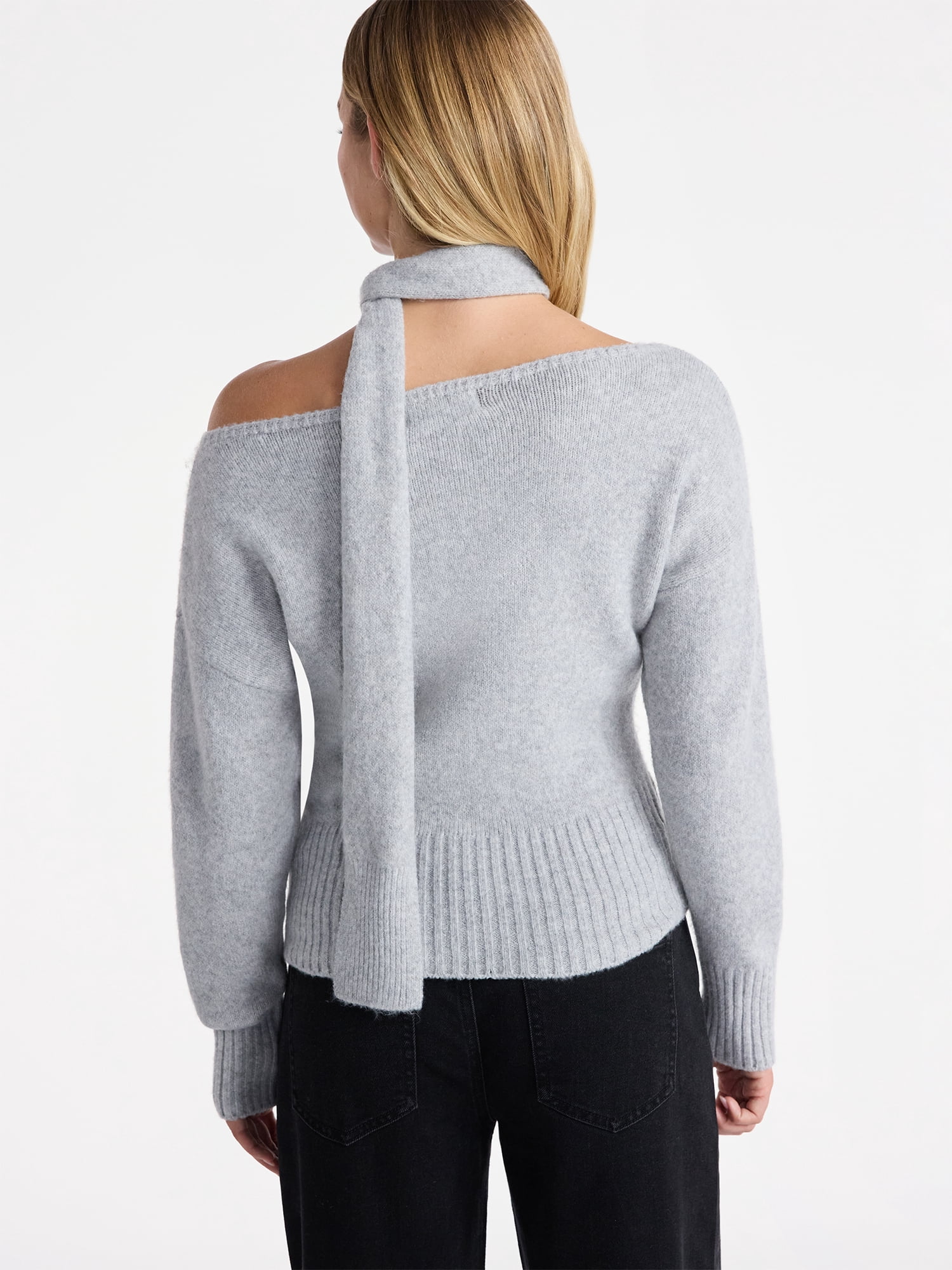 No Boundaries Scarf Sweater, Midweight, 2-Piece, Women’s