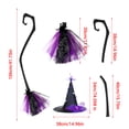 thumbnail image 7 of Halloween Witches Broom, Colorful Witch Broomstick Flying Stick Props Plastic Broom Witch Costume Accessories, Party Supplies, 7 of 7