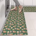 thumbnail image 2 of Kitchen Rugs Sets Of 2,Green Christmas Gingerbread and Tree Pattern Anti Fatigue Kitchen Mat Rugs Non Slip Washable,Decorative Kitchen Floor Mats for Kitchen,Sink,Laundry,17"X47", 2 of 5