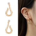 thumbnail image 4 of Conjunto de joyería de oro para mujer, collar de cadena de eslabones con pulsera y pendientes de cadena de oro, gran regalo para mujer, 4 of 5