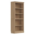 thumbnail image 1 of VAUXHILL & CO. Halston Standard Bookcase Adjustable Storage Shelving Unit, Oak, 1 of 10