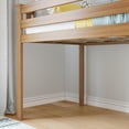 thumbnail image 2 of Max & Lily Twin Loft Bed, Solid Wood Loft Beds with Ladder for Kids, Pecan, 2 of 11