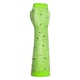 thumbnail image 1 of Gants Sans Doigts pour Femmes, Gants Courts en Maille Fête Punk Demi-Doigts en Maille Extensible Gants Diamant Couleur, Accessoires de Mode Automne Hiver, 1 of 2