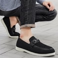 thumbnail image 6 of Black Mens Loafers Slip On Perforated Breathable Comfortable Lightweight Casual Footwear Suitable For Daily And Outdoor Wear Size 41, 6 of 9