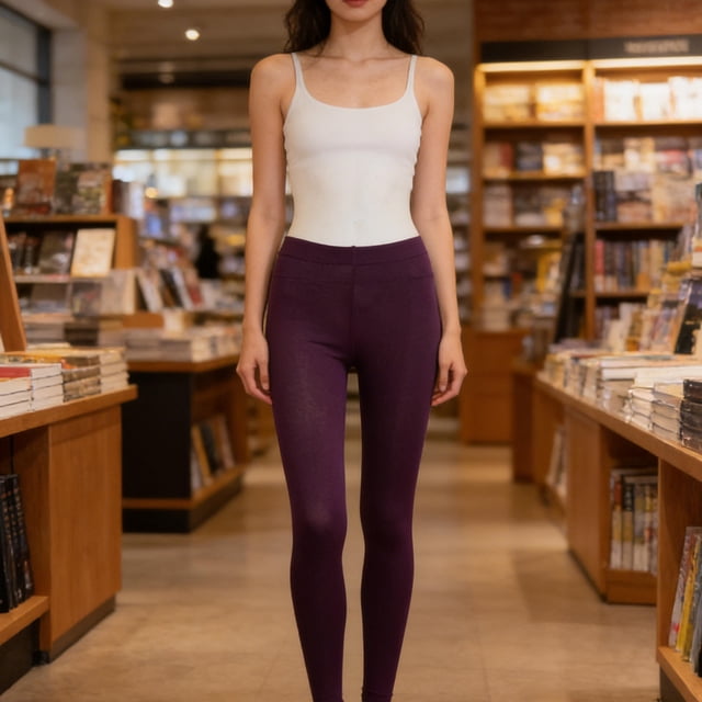 unbranded Leggings Térmicos De Púrpura Para Mujer Con Ajuste Cómodo Y