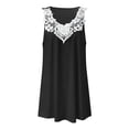 thumbnail image 4 of Women's Tops Tees Blouses Lace Neckline Loose Summer Sleeveless Basic Shirts Tank Tops for Women, 4 of 5