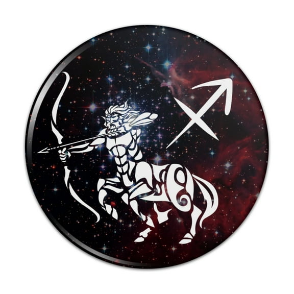 Sagittarius Archer Zodiac Sign Horoscope in Space Pinback Button Pin