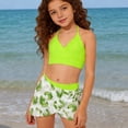 thumbnail image 4 of Shadoumai Girls Swimsuit 2 Piece Halterneck Tankini Adjustable Drawstring Bathing Suit for Girls and 7-16Y, 4 of 8