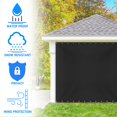 thumbnail image 3 of COVERS&ALL Outdoor Vinyl Curtain for Patio Furniture 18 Oz, Weather Resistant Patio Blackout Drapes for Dining Room Window with Rustproof Grommets for Pergola, Porch, Gazebos (10' H x 8' W, Black), 3 of 7