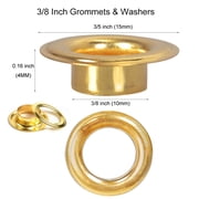 iMeshbean Heavy Duty Hand Press Eyelet Grommet Machine with 3 Die (#0#2#4) & 2000Pcs Golden Grommets Gold Eyelet Craft Tool Kit Hole Punches Machine (1000pcs 1/4 inch）