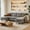 Gray, variant on MOONMISS 3-Seater Chenille Sectional Sofa with Side Pocket for Living Room,Gray