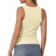 thumbnail image 2 of Women's Crew Neck Tank Tops Breathable Slim Fit Sleeveless Design Trendy Going Out Tops, 2 of 4