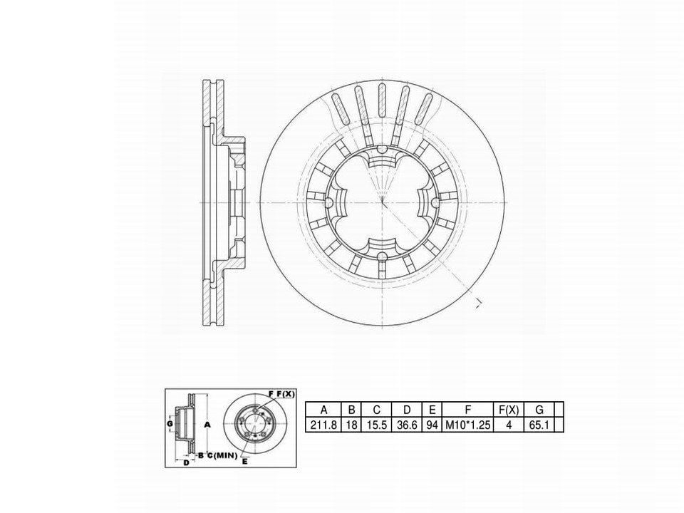 Winstop Brake Rotor, Front WS230472, Subaru Justy 1990-1987