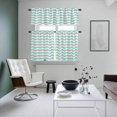 thumbnail image 5 of Abstract Waves Kitchen Curtains Valances and Tiers Set of 3 Teal Green Grey Water Ripple Stripes Tier Curtains and Valance with Rod Pocket for Small Windows, 27.5"x24", 5 of 9