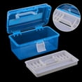 thumbnail image 6 of Ctnporpo Blue Portable Box Organizer Multipurpose Sewing Box Tool Box Crafts and Storage Case with Handle and Removable Tray Craft Storage Box Portable Tool Case, 6 of 8