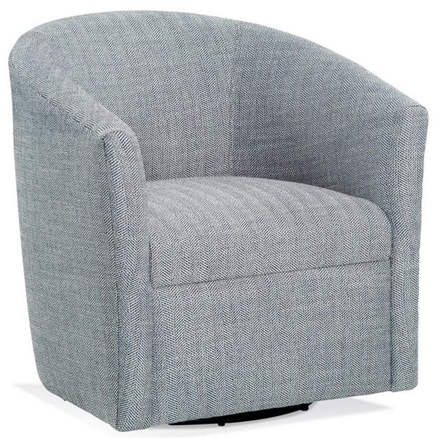 Comfort Pointe Lynton Fauteuil d'Appoint Pivotant en Tissu Polyester Bleu Indigo