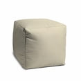 thumbnail image 2 of 17" Cool Jet Black Solid Color Indoor Outdoor Pouf Ottoman, 2 of 3