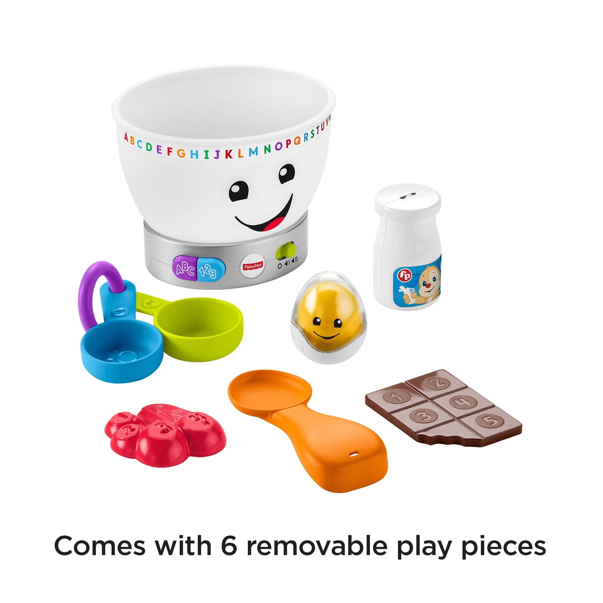 Fisher-Price Laugh & Learn Magic Color Mixing Bowl Infant & Toddler Learning Toy, 7 Pieces