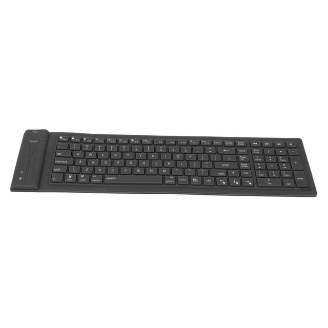 Foldable Silicone Silent Keyboard, Silicone Keyboard,108 Key Portable Soft Rubber Lightweight Waterproof Rollup Keyboard for Laptop PC Computer Travel Office Home