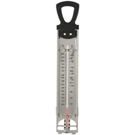 

/Jelly/Deep Fry Thermometer Stainless Steel with Pot Attachment and Quick Reference Temperature Guide