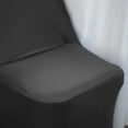 thumbnail image 3 of BalsaCircle Black Solid Spandex Stretch Metallic Folding Chair Covers Slipcovers, 3 of 8