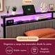thumbnail image 5 of Base Cama Kingsize Cabecera Repisas Luz Led Usb C Contactos, 5 of 10