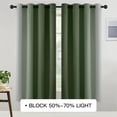 thumbnail image 2 of Curtains & Drapes Ombre Sage Green Orange Curtains 63 inch Length 2 Panels, Grommet Room Darkening Light Blocking Insulated Thermal Gradient Window Curtains for Bedroom, 52x63 inches, 2 of 5