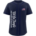 thumbnail image 3 of Men's 250th Anniversary Patriotic Baseball Jersey 1776-2026 America Flag Short Sleeve Button Down Tops Casual Vintage Printed Shirts 2026 Navy S, 3 of 4