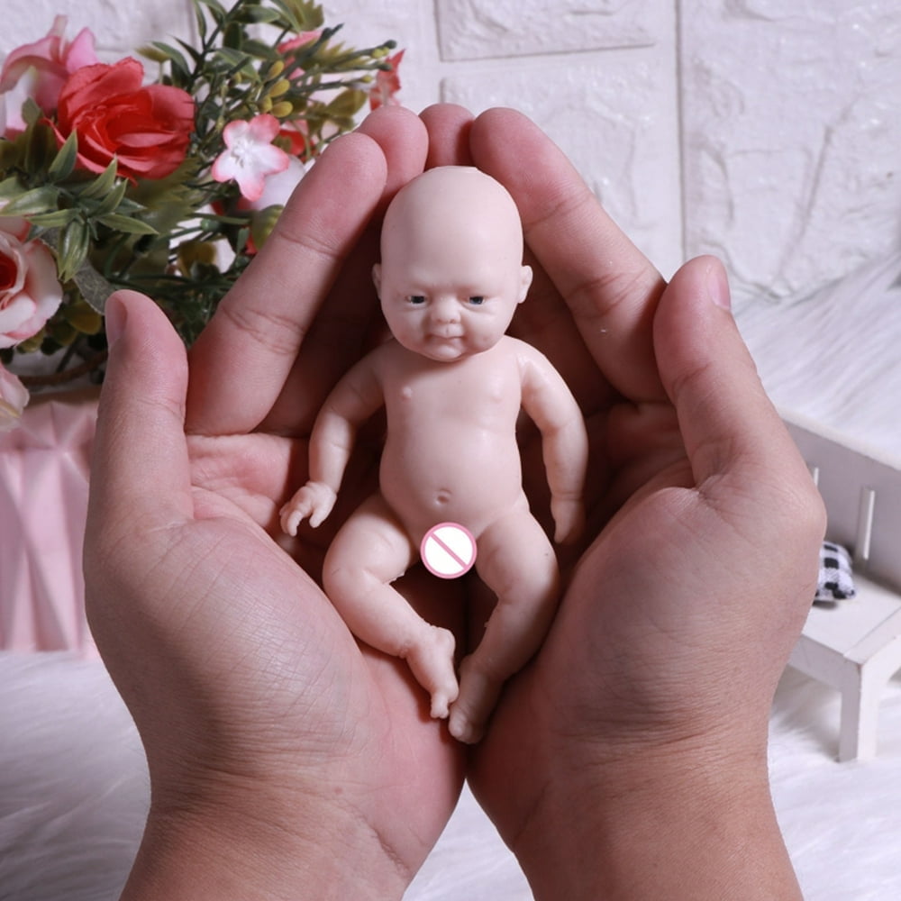 4.33inch Mini Silicone Reborn Baby Dolls Realistic Newborn Baby Dolls Uncompleted Baby Doll Movable Full Limb Baby Sleeping Dolls Room Decoration for Kids Over 3 Years Old Walmart