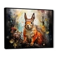 thumbnail image 2 of Designart "Summer's Curious Squirrel II" Animals Framed Wall Art - Modern Farmhouse Orange Squirrel Entryway Framed Wall Art Print, 2 of 6