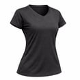 thumbnail image 2 of Playera Deportiva Wilson para Mujer Camuflaje a Tono Shade Cuello V Color Negro Talla G, 2 of 4