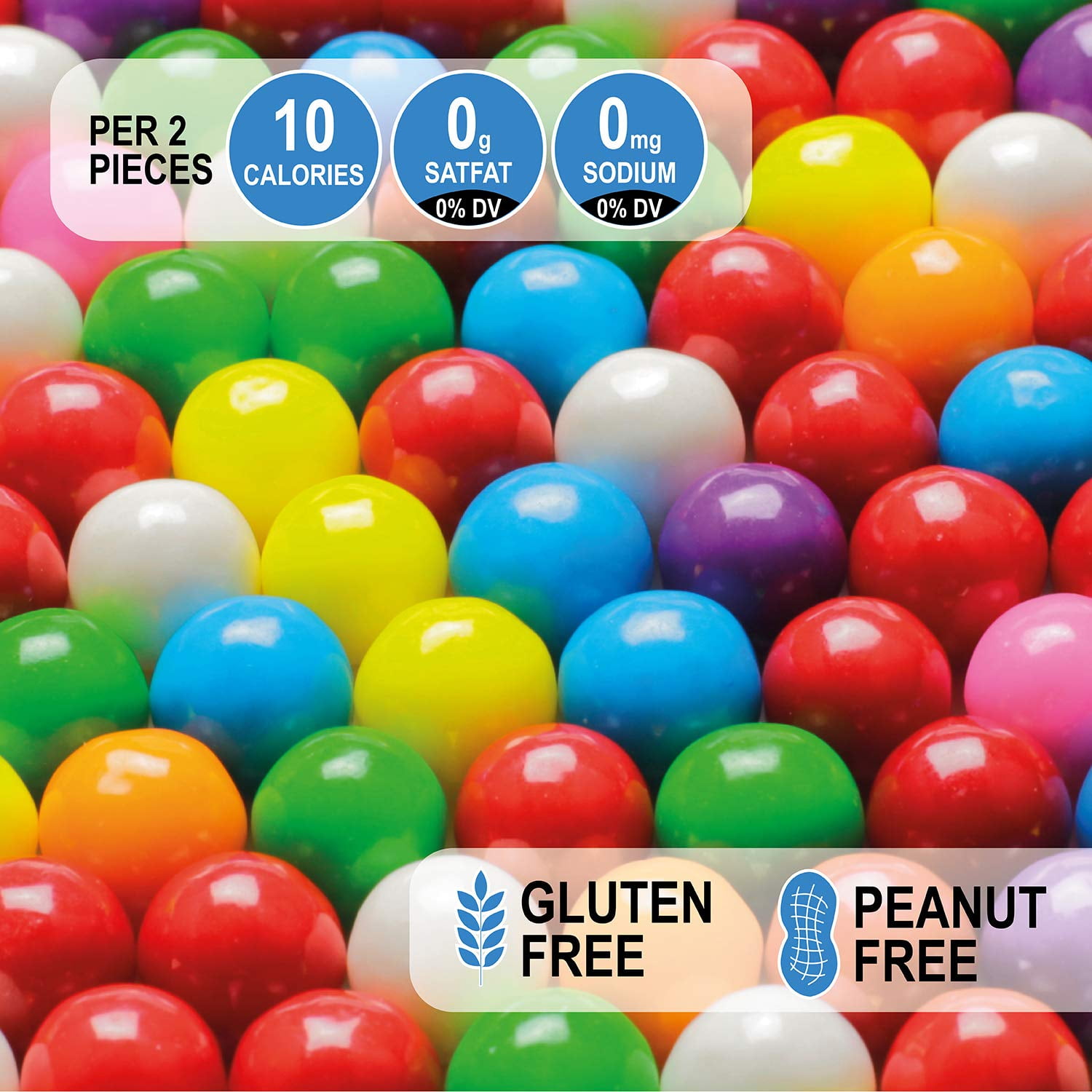 1 Lb Fruity Gumballs 1/2 Inch Gumballs for Gumball Machine 260 Pcs