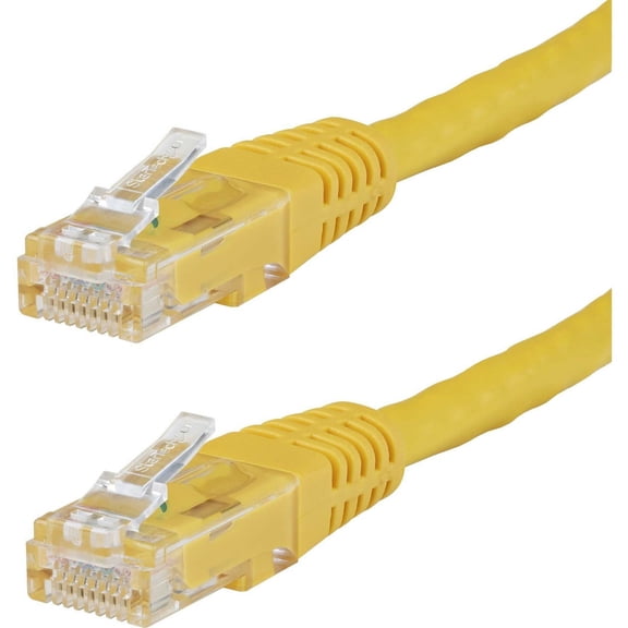 StarTech 3ft CAT6 Ethernet Cable - Yellow CAT 6 Gigabit Ethernet Wire -250Mhz 100W PoE RJ45 UTP Molded Network Patch Cord with Strain Relief (C6PATCH3YL)